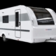 het exterieur van de nieuwe Adria caravan alpina 663 HT