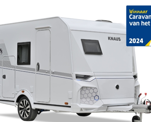 Knaus Yaseo Caravan van het Jaar 2024 bij de ANWB. Er zijn op dat moment twee modellen van deze serie op de markt.
